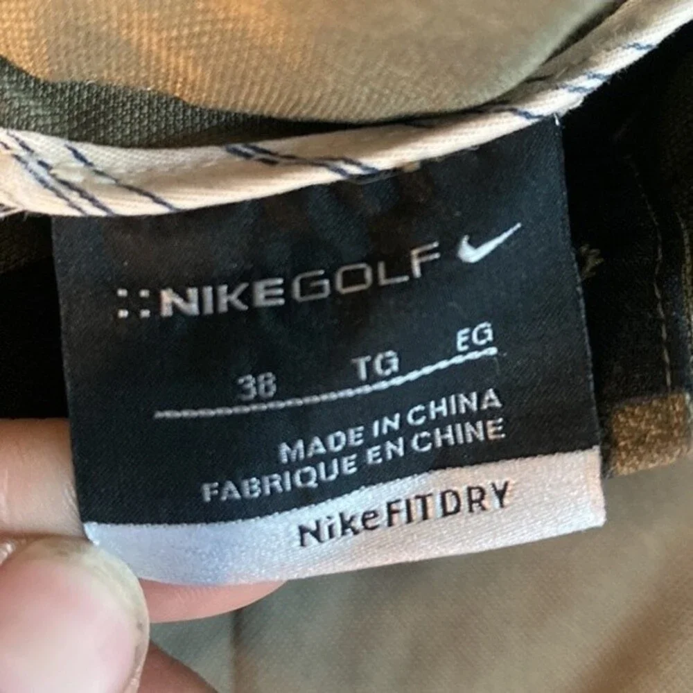 Nike golf shorts Dri fit brown 38 pockets sport Athletic mens EUC - Picture 7 of 7